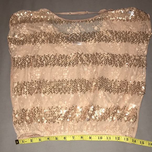 KANVAS Sequin nude Blouse - Picture 6 of 7